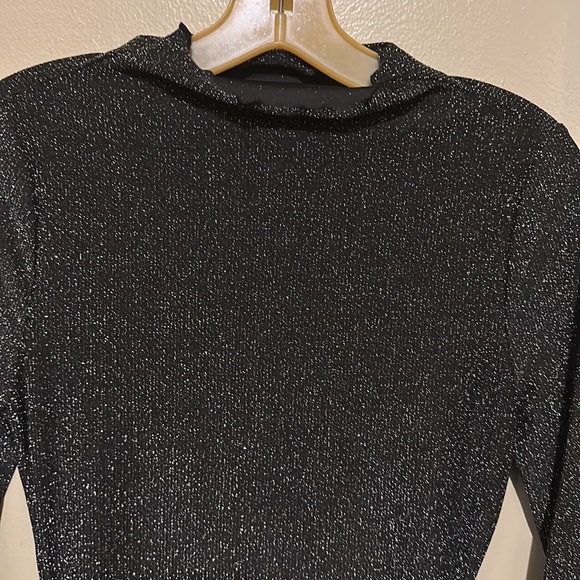 BLACK SEQUIN PARTY DRESS SIZE SMALL - Picture 2 of 4